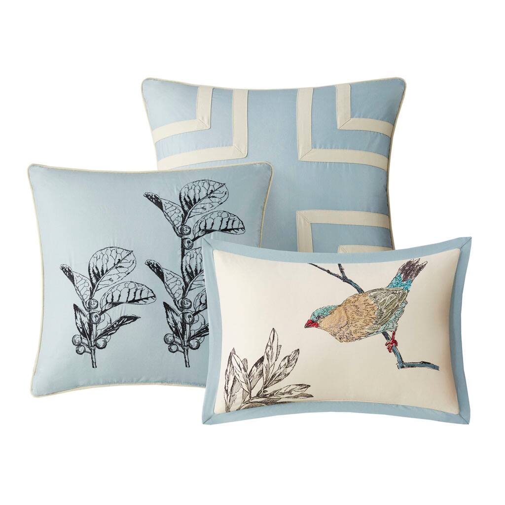 Alt View 3. Gracie Mills - Gracie Mills Carrie Classic Leaf and Bird Printed 7-Piece Comforter Set - Khaki.