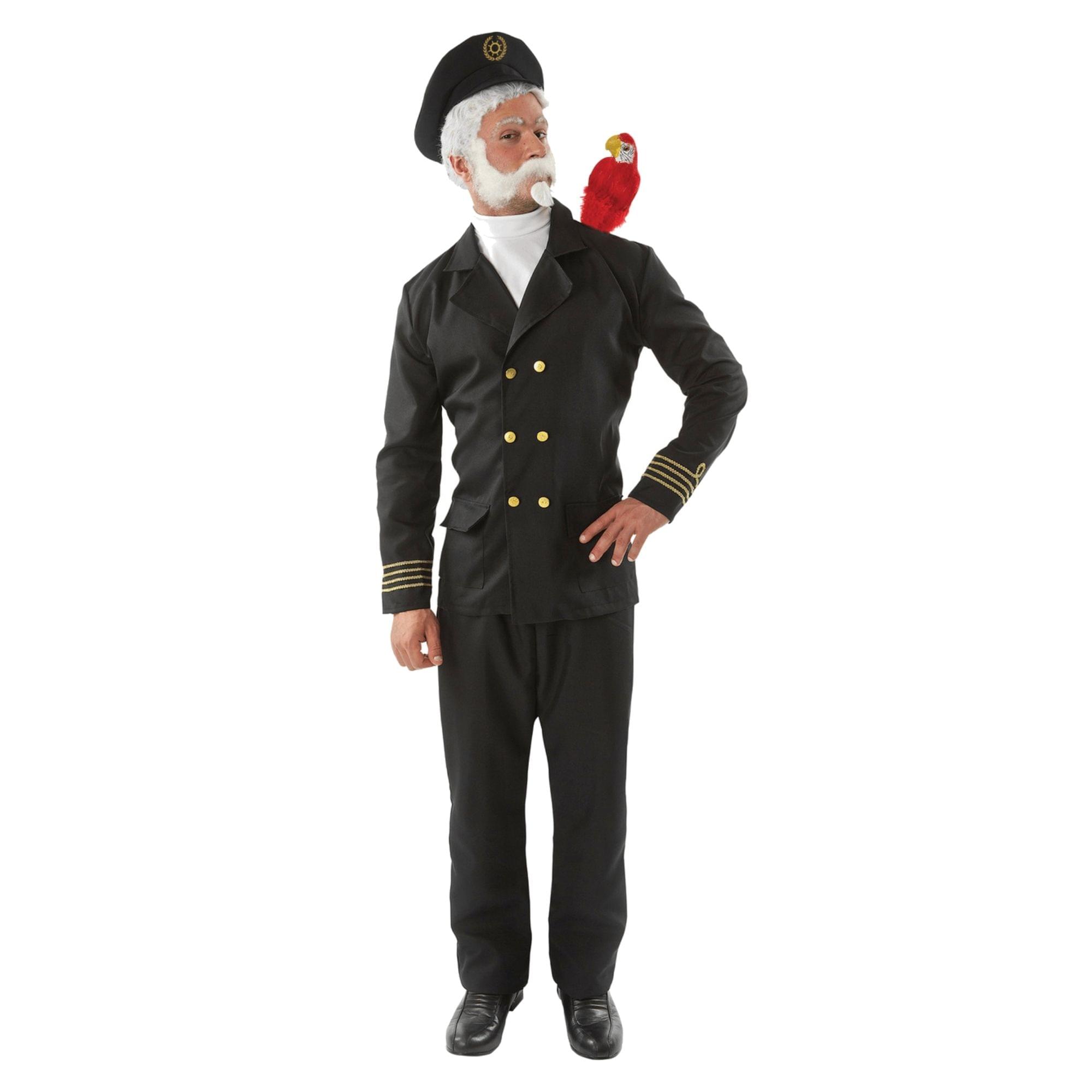 Front. Orion Costumes - Captain Birdseye Standard Adult Costume - Black.