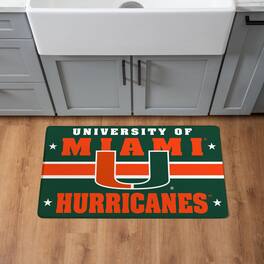 Evergreen Enterprises - Miami Hurricanes 18" x 30" Anti-Fatigue Comfort Indoor Mat - Multicolor