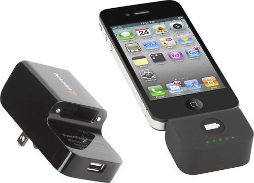 Angle Standard. Griffin Technology - PowerBlock Reserve Pack for Apple® iPhone®, iPod® and iPad™ - Black.