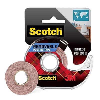 "Scotch - Poster Indoor Double-Sided Mounting Tape, 0.75"" x 4.16 yds - Clear" price history on PriceWatchPro