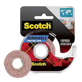 Scotch - Poster Indoor Double-Sided Mounting Tape, 0.75" x 4.16 yds - Clear