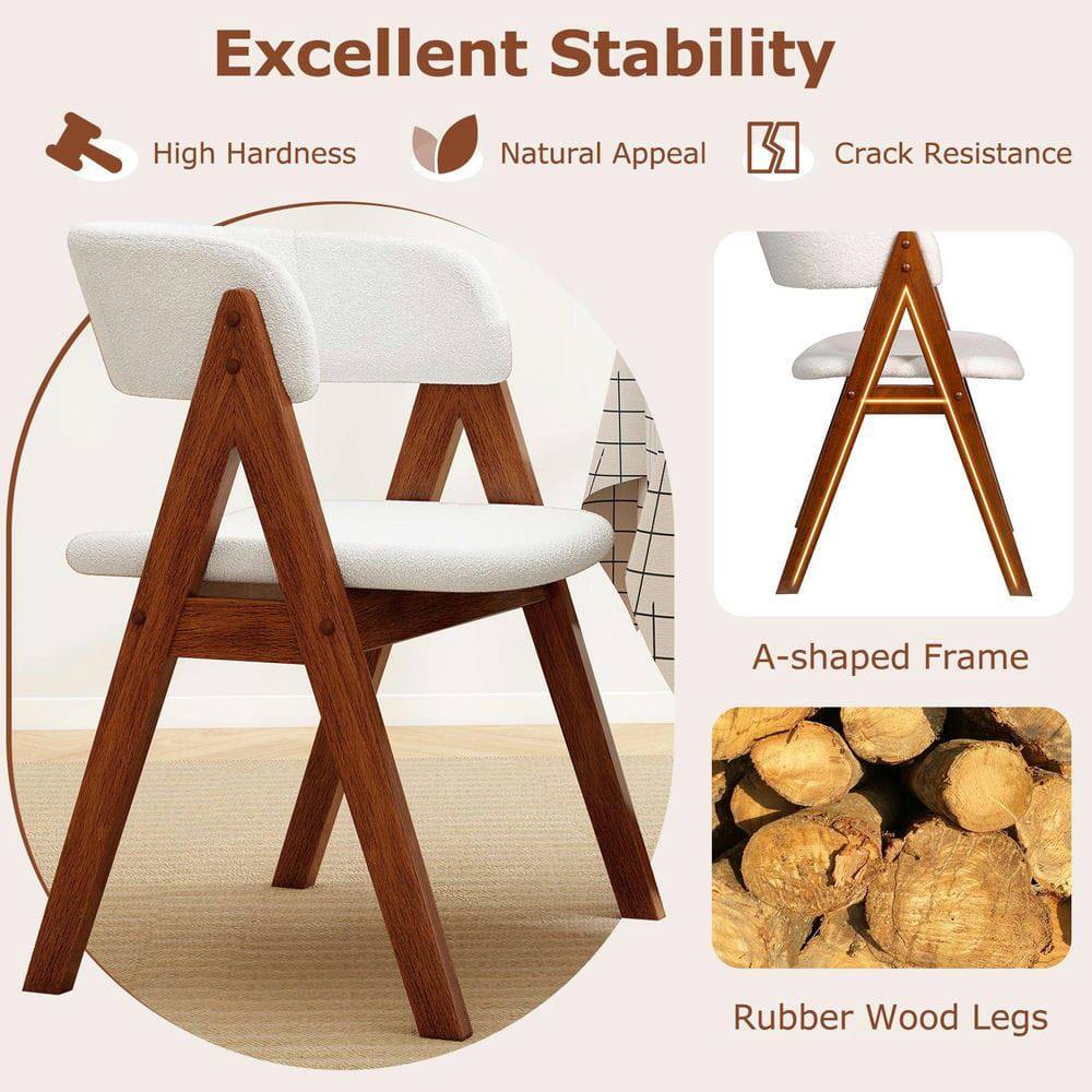 Excellent Stability  
High Hardness  
Natural Appeal  
Crack Resistance  

A-shaped Frame  
Rubber Wood Legs