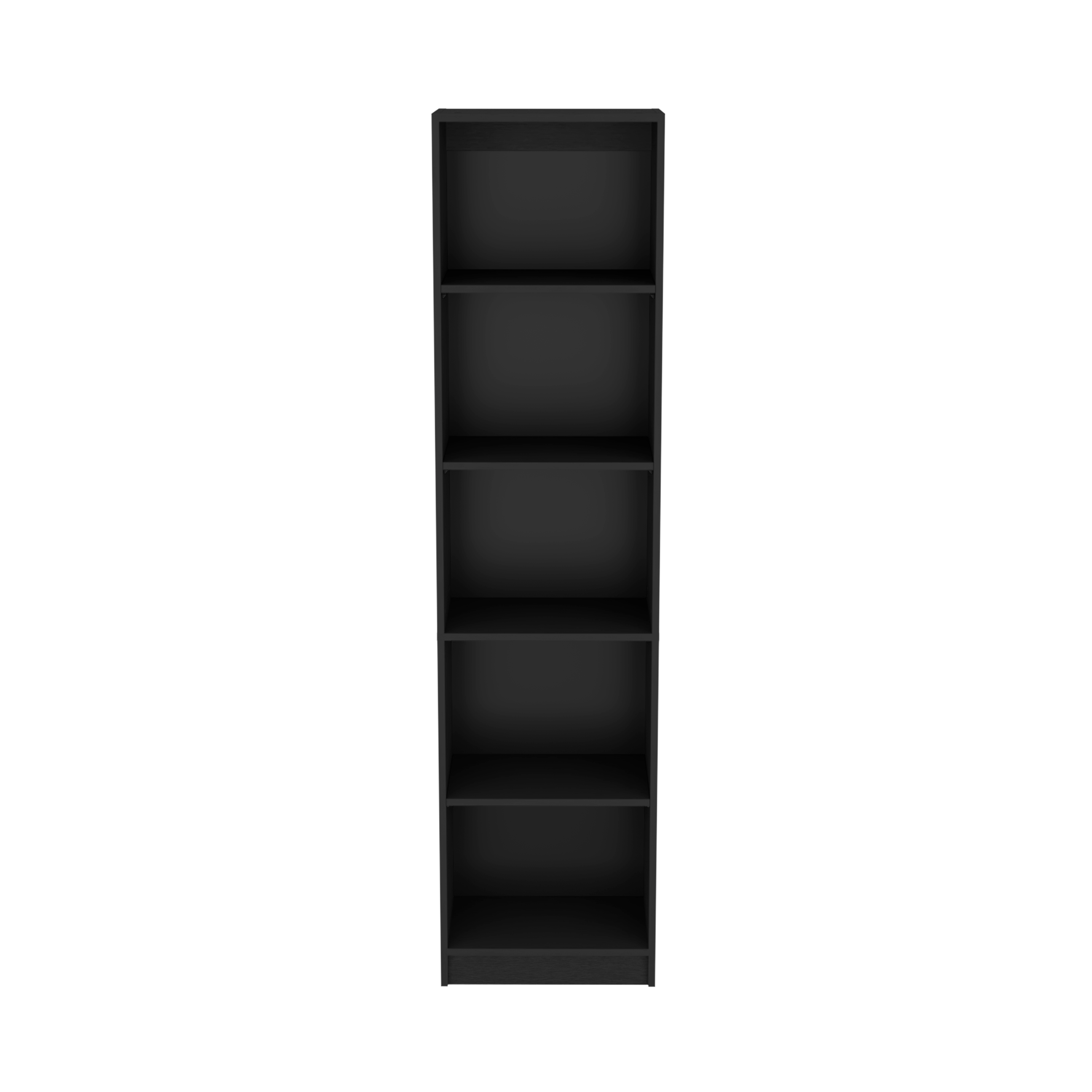 Angle. APRILSOUL - Vinton XS Bookcase Compact Bookshelf with Multiple Shelves, Black.