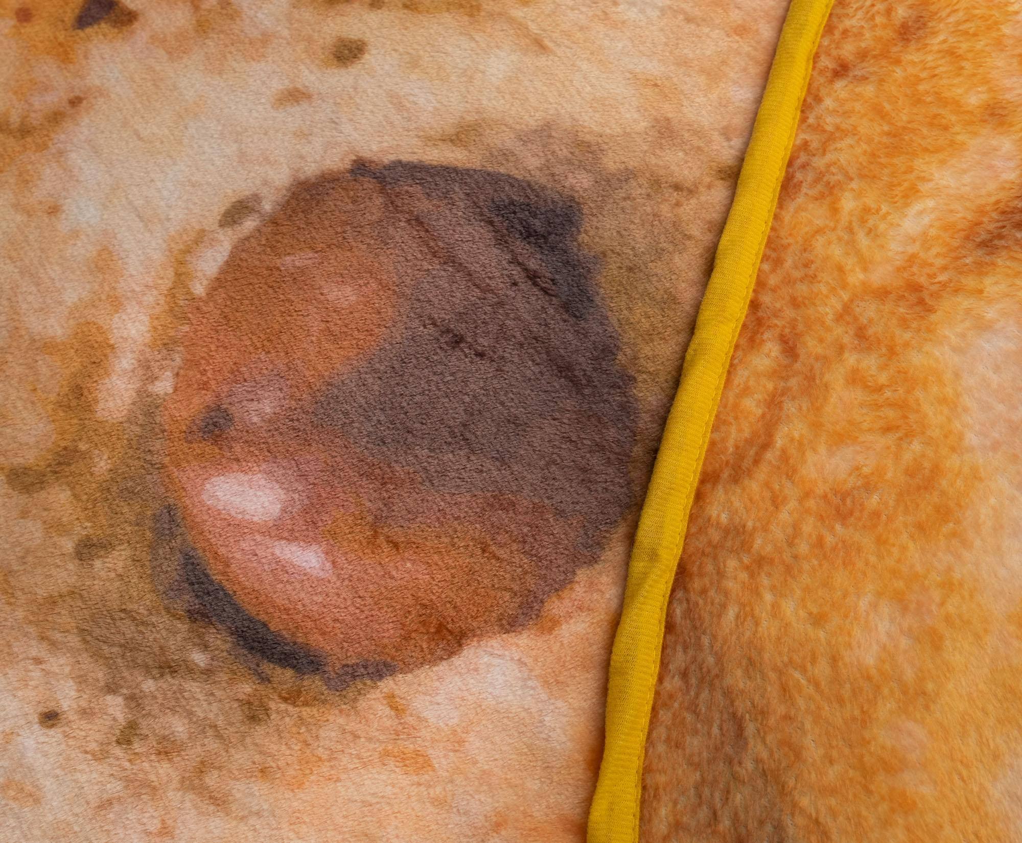 Alt View 1. Toynk - Chocolate Chip Cookie Round Fleece Throw Blanket | 60 Inches - Brown.