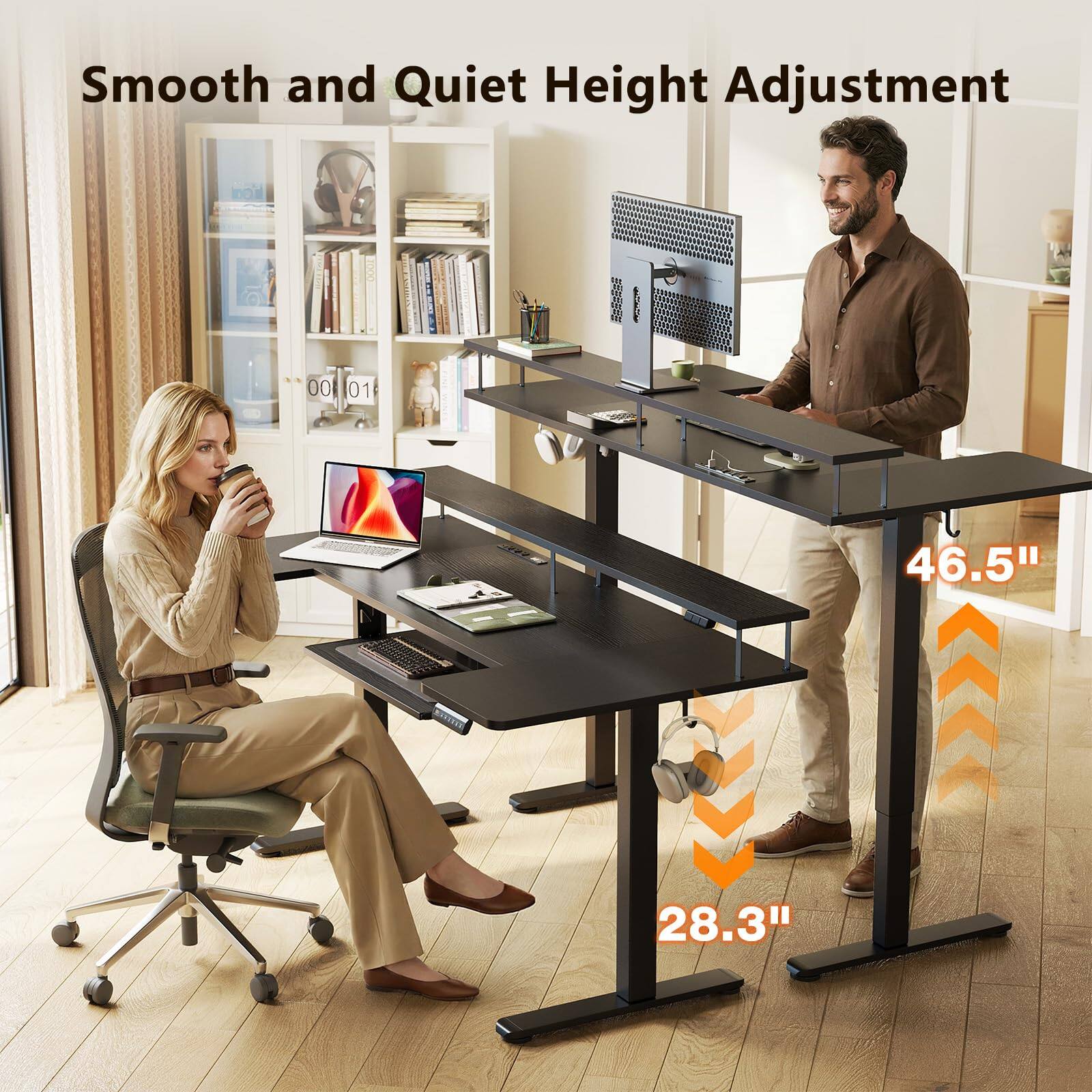 Smooth and Quiet Height Adjustment  
Dal 00 01  
46.5"  
28.3"