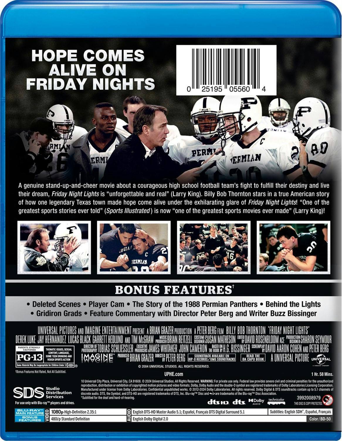 Back. Friday Night Lights [Blu-ray].