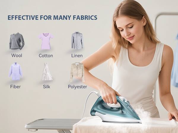 EFFECTIVE FOR MANY FABRICS  
Wool  
Cotton  
Linen  
Fiber  
Silk  
Polyester
