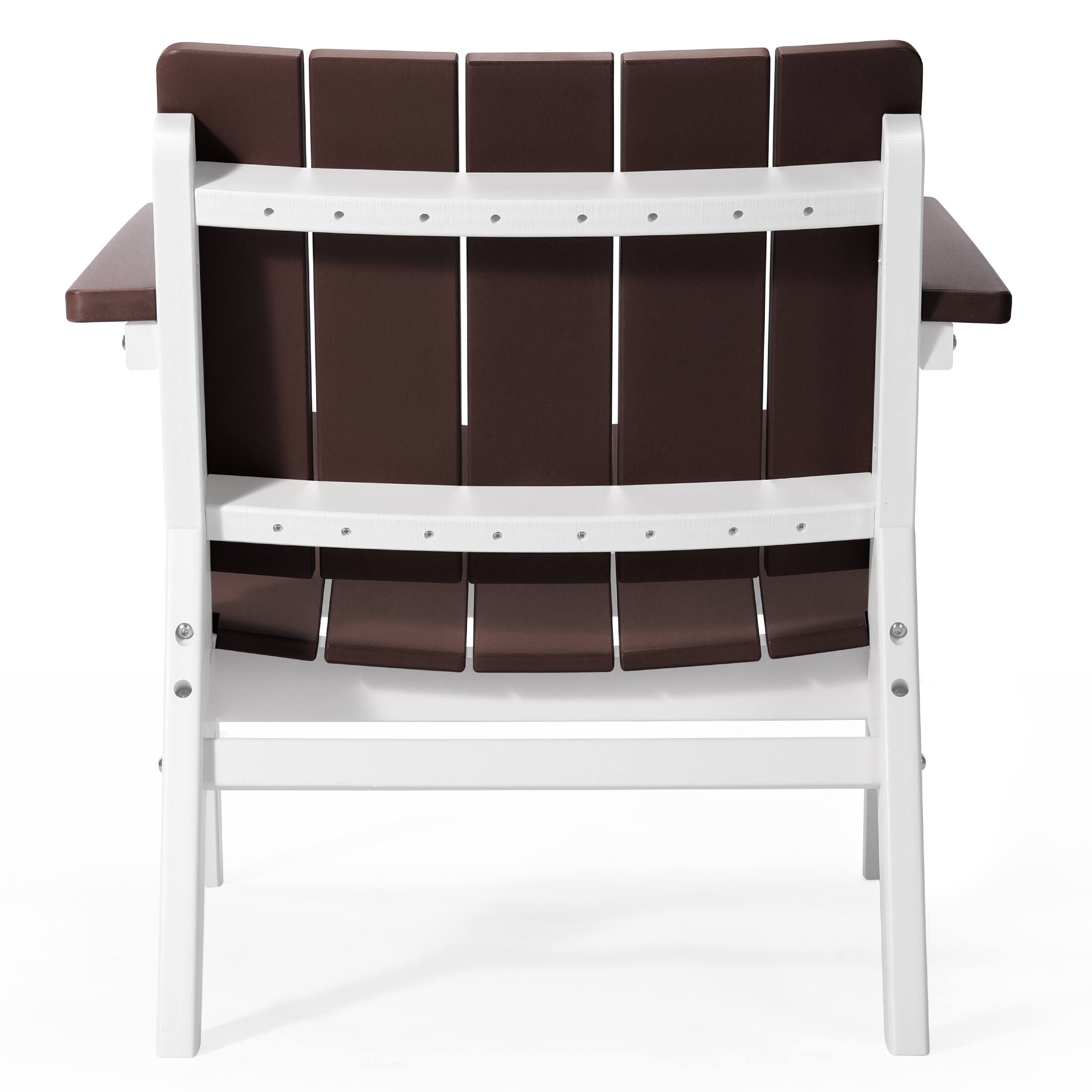 Alt View 1. WestinTrends - WestinTrends Pacifica 3-Piece Outdoor HDPE Conversation Set with Deep Seating Chairs and Round Side Table - White/Dark Brown.
