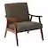 Angle. OSP Home Furnishings - Davis Mid-Century Fabric Armchair - Klein Otter.