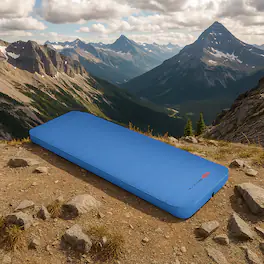 BreeBe - Self-Inflating Foldable Camping Pad with Storage Bag - Blue