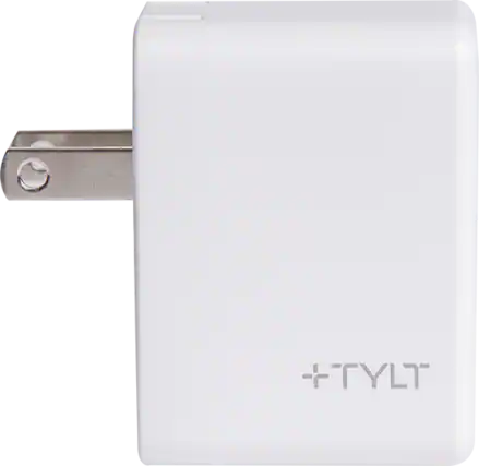 Front. TYLT - Tylt Full Speed 20W Charger Wall Charger White - white.