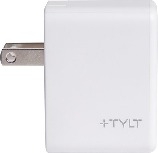 Front. TYLT - Tylt Full Speed 20W Charger Wall Charger White - white.