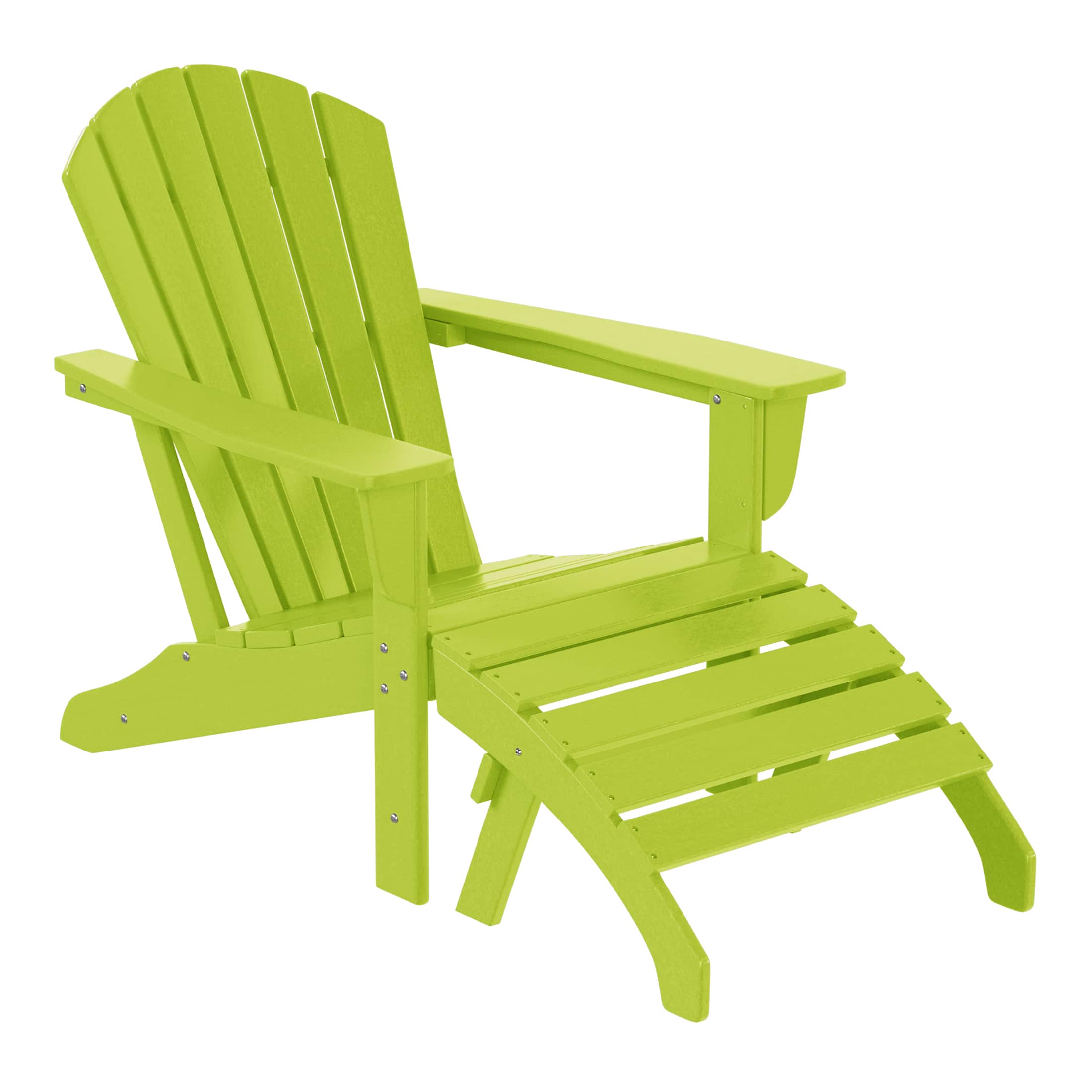 WestinTrends - Dylan Outdoor Adirondack Chair With Ottoman 2-Piece Set - Lime price history on PriceWatchPro