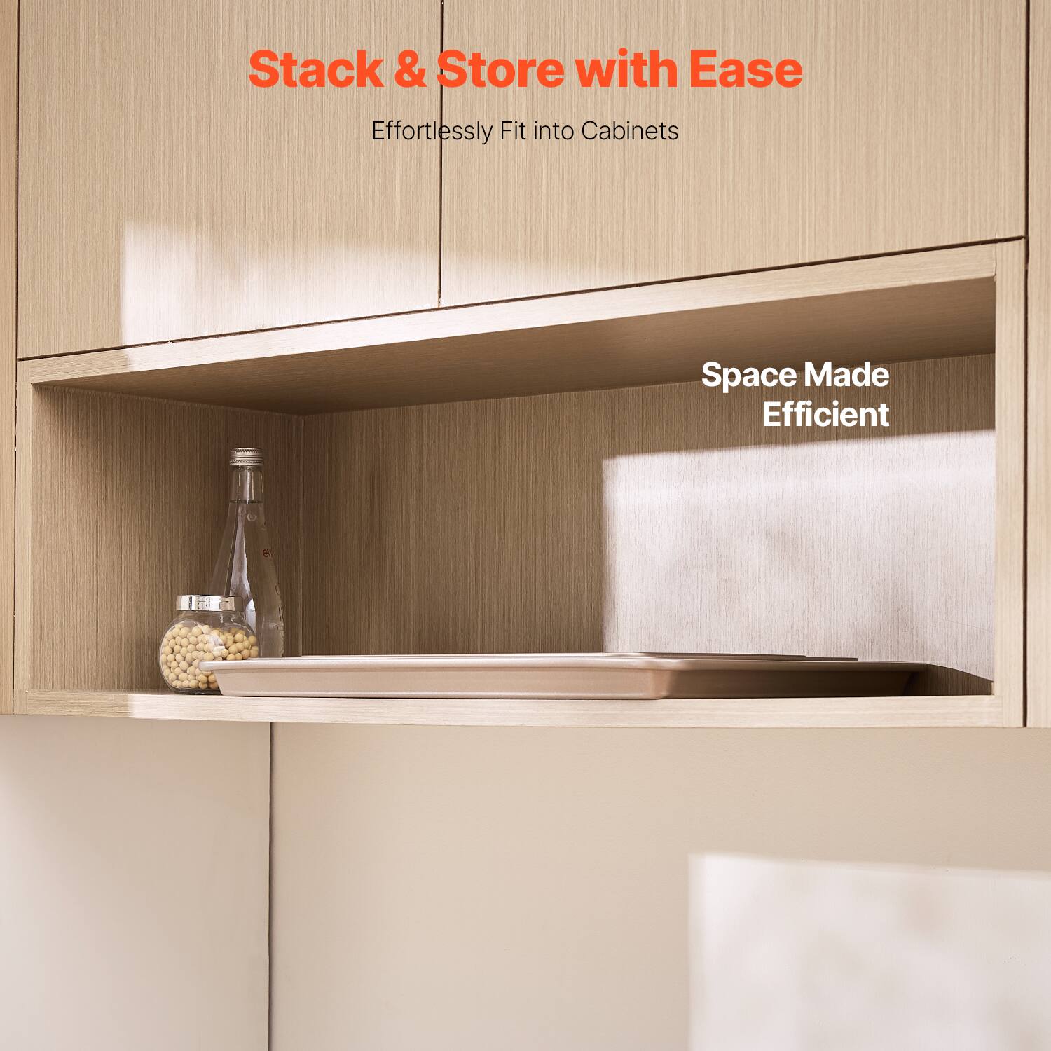 Stack & Store with Ease  
Effortlessly Fit into Cabinets  

Space Made Efficient