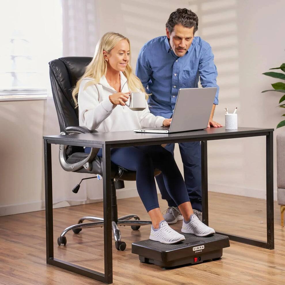 Left. LifePro - Lifepro CosmoPlate Vibration Plate Exercise Machine with Bluetooth & Auto Start for Full Body Workout - Black.