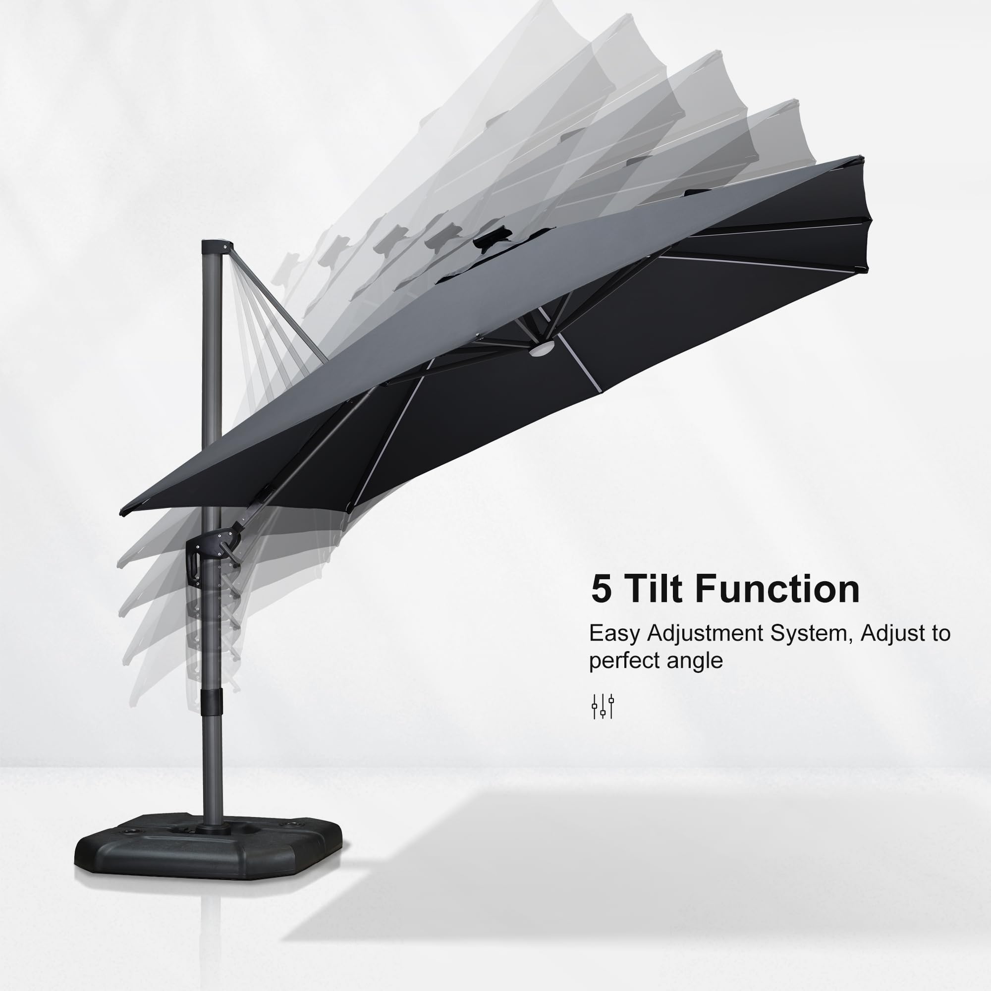 5 Tilt Function  
Easy Adjustment System, Adjust to perfect angle