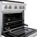 Alt View 14. ZLINE - 30 in. Wide 4 Burner 4.2 cu. ft. Freestanding Paramount Gas DuoPro Range with Convection Oven - Stain Steel/White Matte.