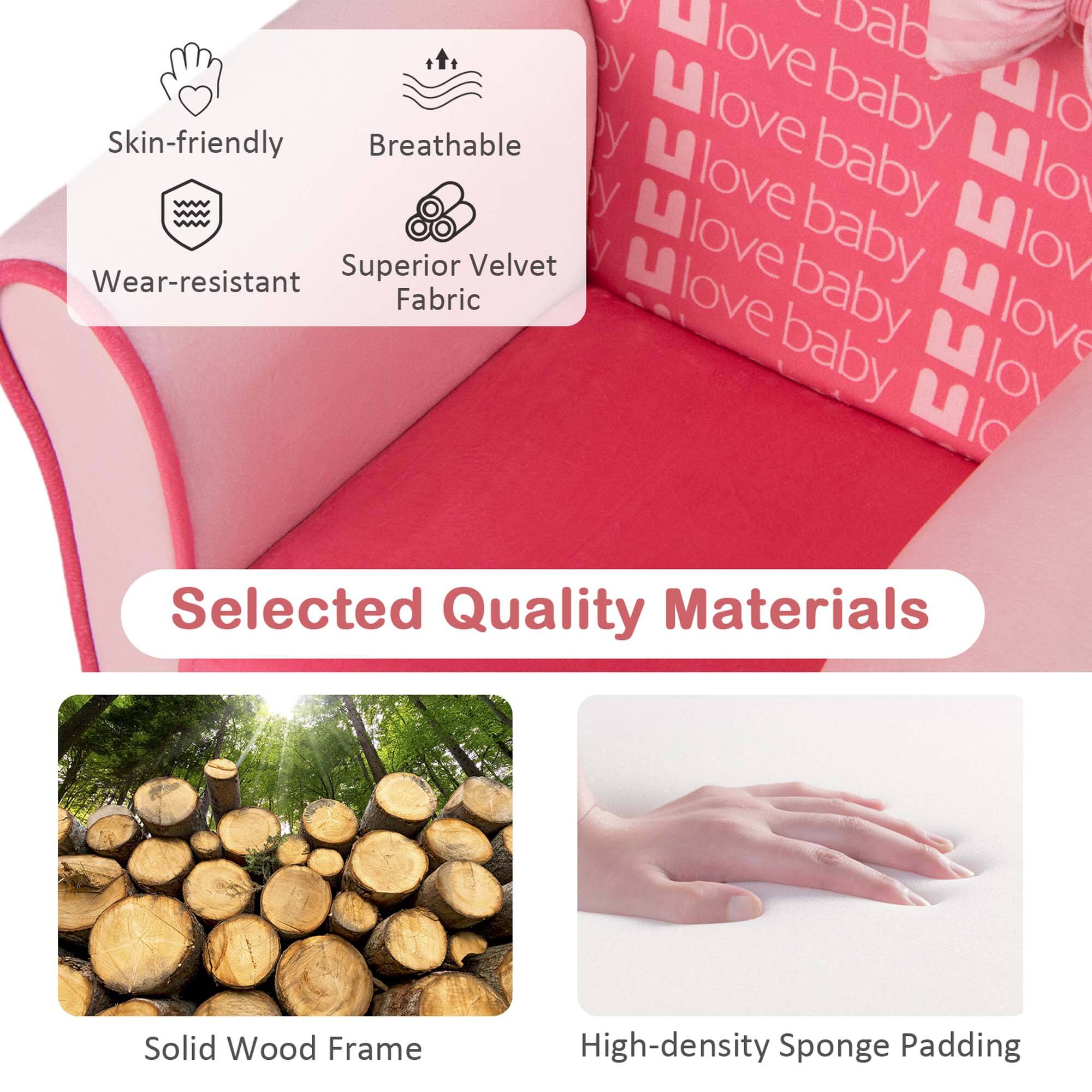 - Skin-friendly
- Breathable
- Wear-resistant
- Superior Velvet Fabric

Selected Quality Materials

- Solid Wood Frame
- High-density Sponge Padding