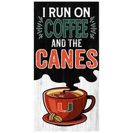 Fan Creations - Miami Hurricanes 6" x 12" Coffee Wall Art - Multicolor