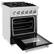 Alt View 2. ZLINE - 24 in. Wide 4 Burner Legacy Dual Fuel Range in Satin Stainless Steel w/ Black Matte Door (RAS-BLM-24) - Matte Black.