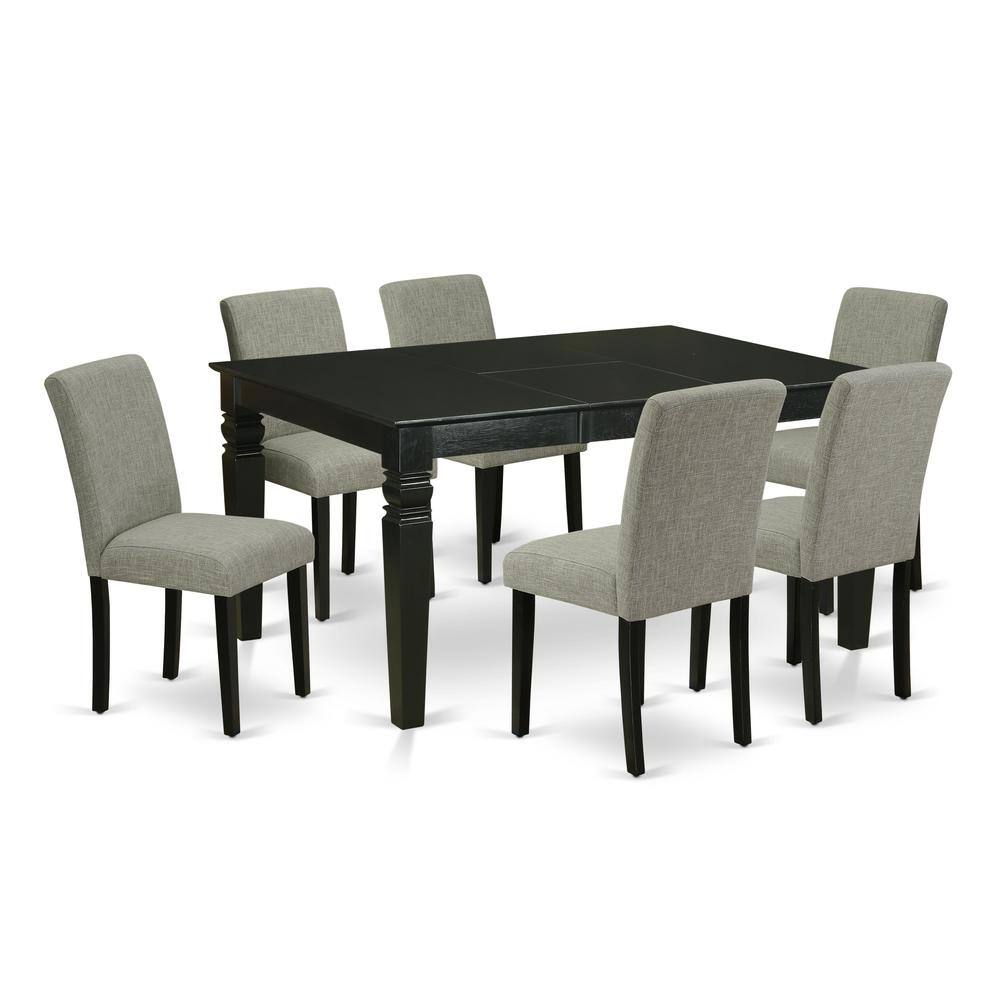 Back. East West Furniture - Dining Room Set Black - Black.