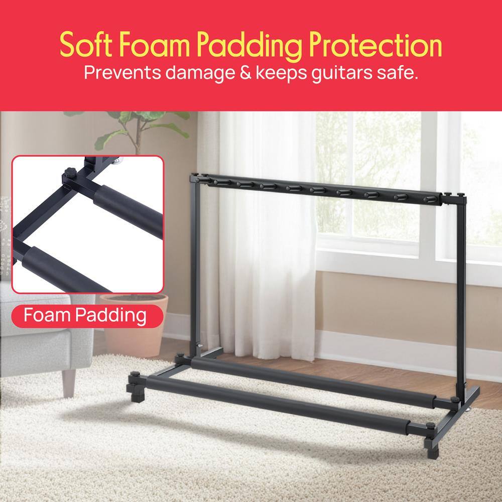Soft Foam Padding Protection  
Prevents damage & keeps guitars safe.  
Foam Padding