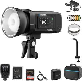 Westcott - FJ400 II 400Ws Touchscreen Strobe +8" Arm +64GB Bundle +Flash Trigger