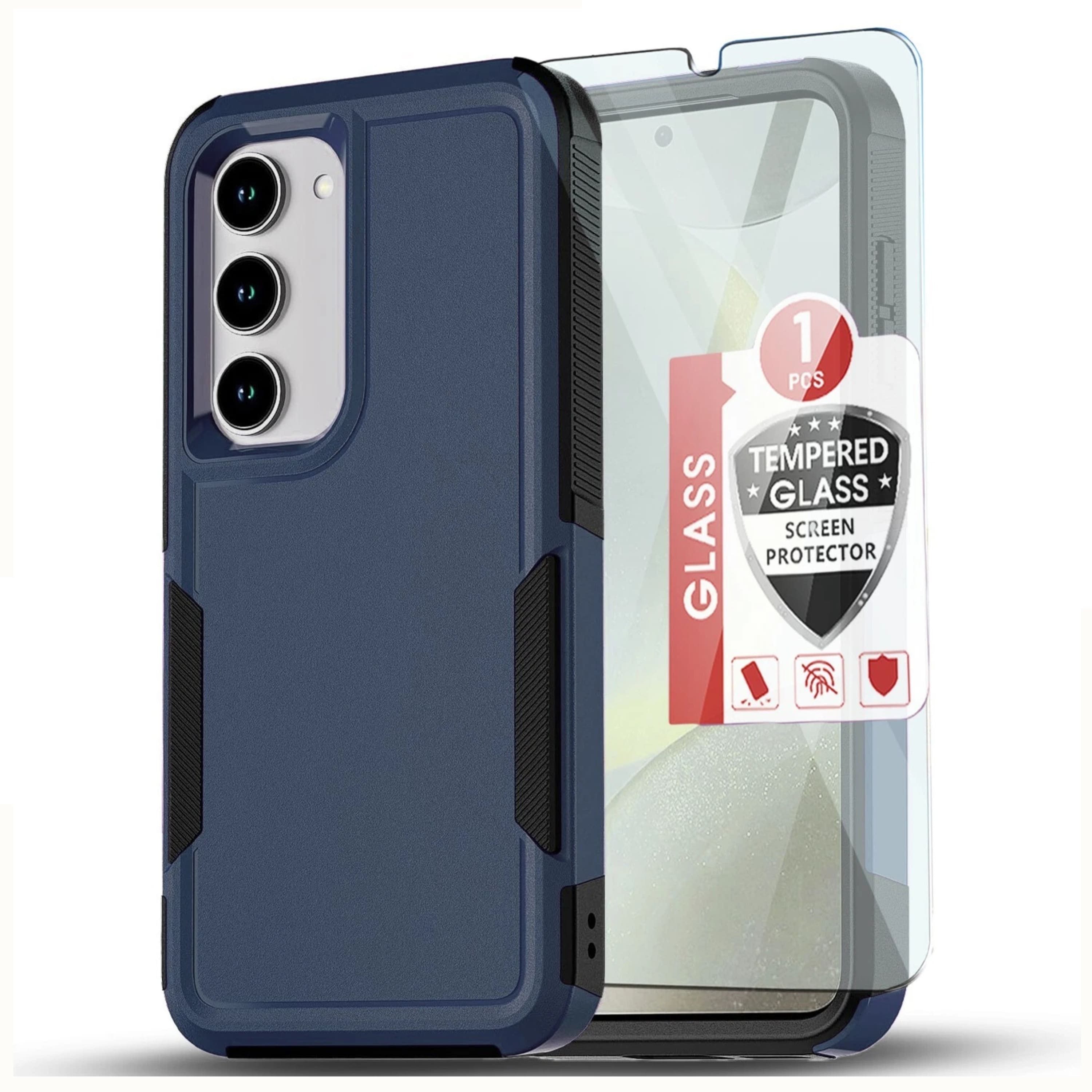Kitcheniva - Drop Resistant Shockproof Cover For Samsung Galaxy A17 5G Case With Tempered Glass Dark - Blue price history on PriceWatchPro