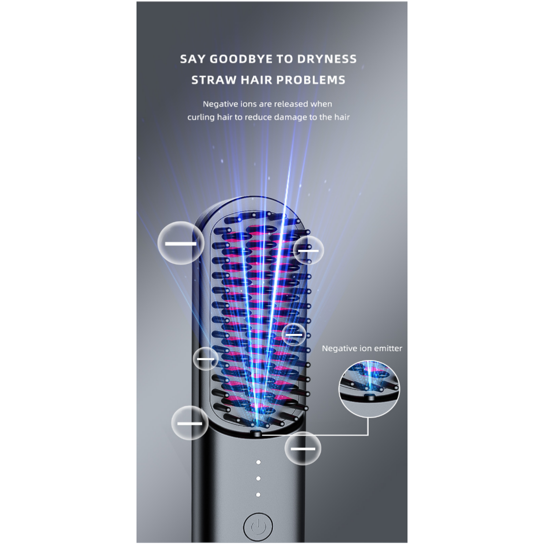 SAY GOODBYE TO DRYNESS STRAW HAIR PROBLEMS

Negative ions are released when curling hair to reduce damage to the hair

Negative ion emitter