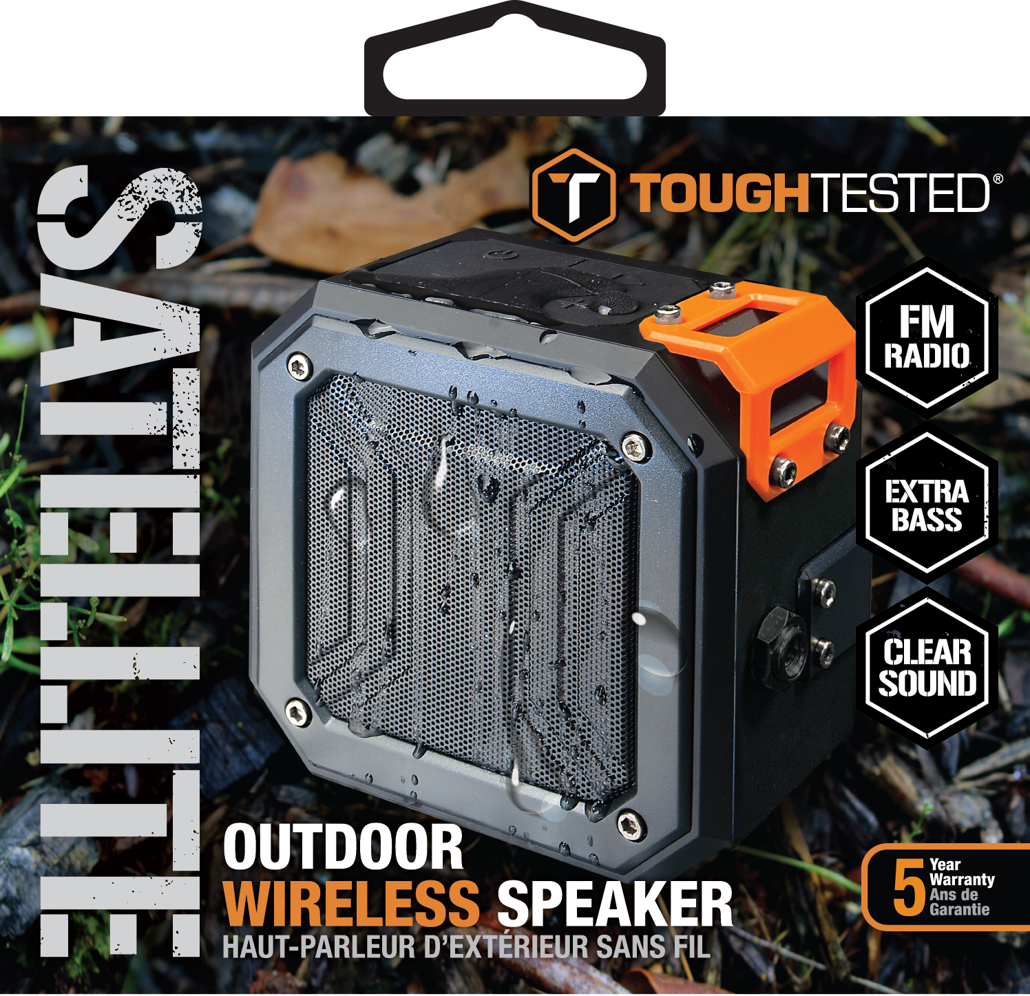 ToughTested Satellite Outdoor Wireless Speaker – IP5 Rated with FM