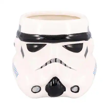 Front. Silver Buffalo - Star Wars Stormtrooper 3D Sculpted Ceramic Mug | Holds 20 Ounces - Multi-Colored.