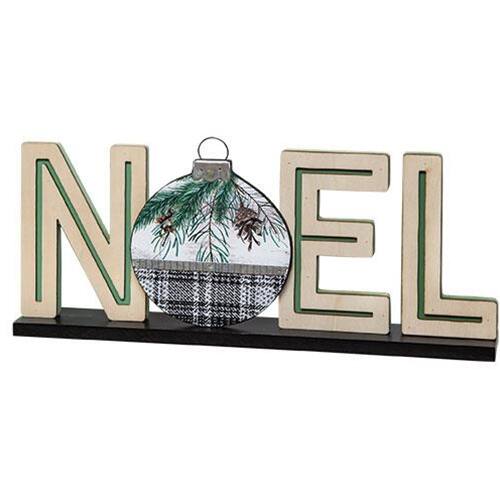 Front. BreeBe - *Noel w/Ornament on Base - Multi.