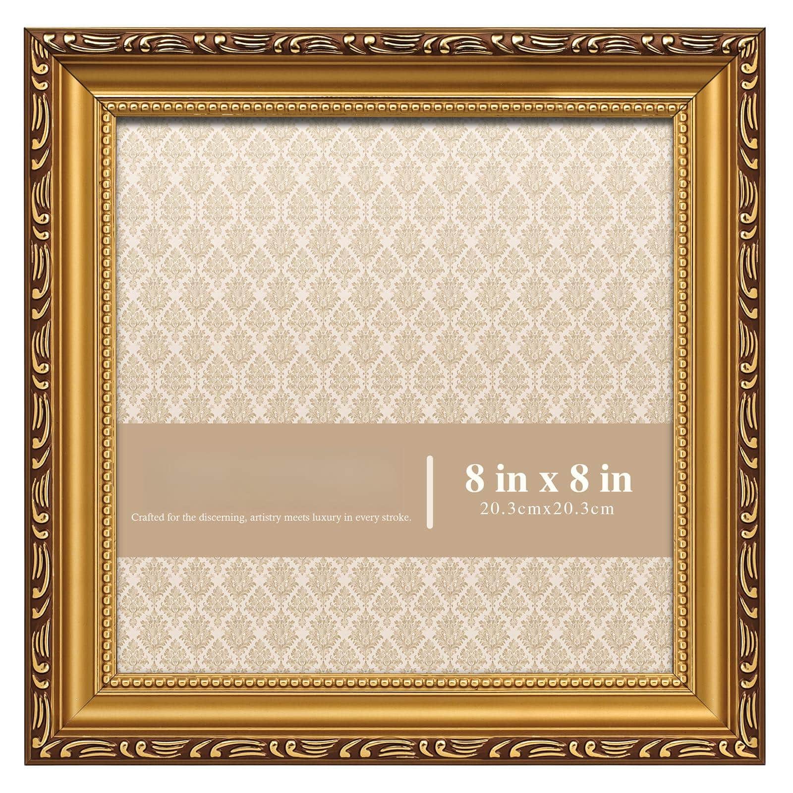 Stylel Star - Picture Frame - Frames For Wall Hanging And Tabletop Display Ornate Photo Poster Vintage With Durable Plexiglass - Gold