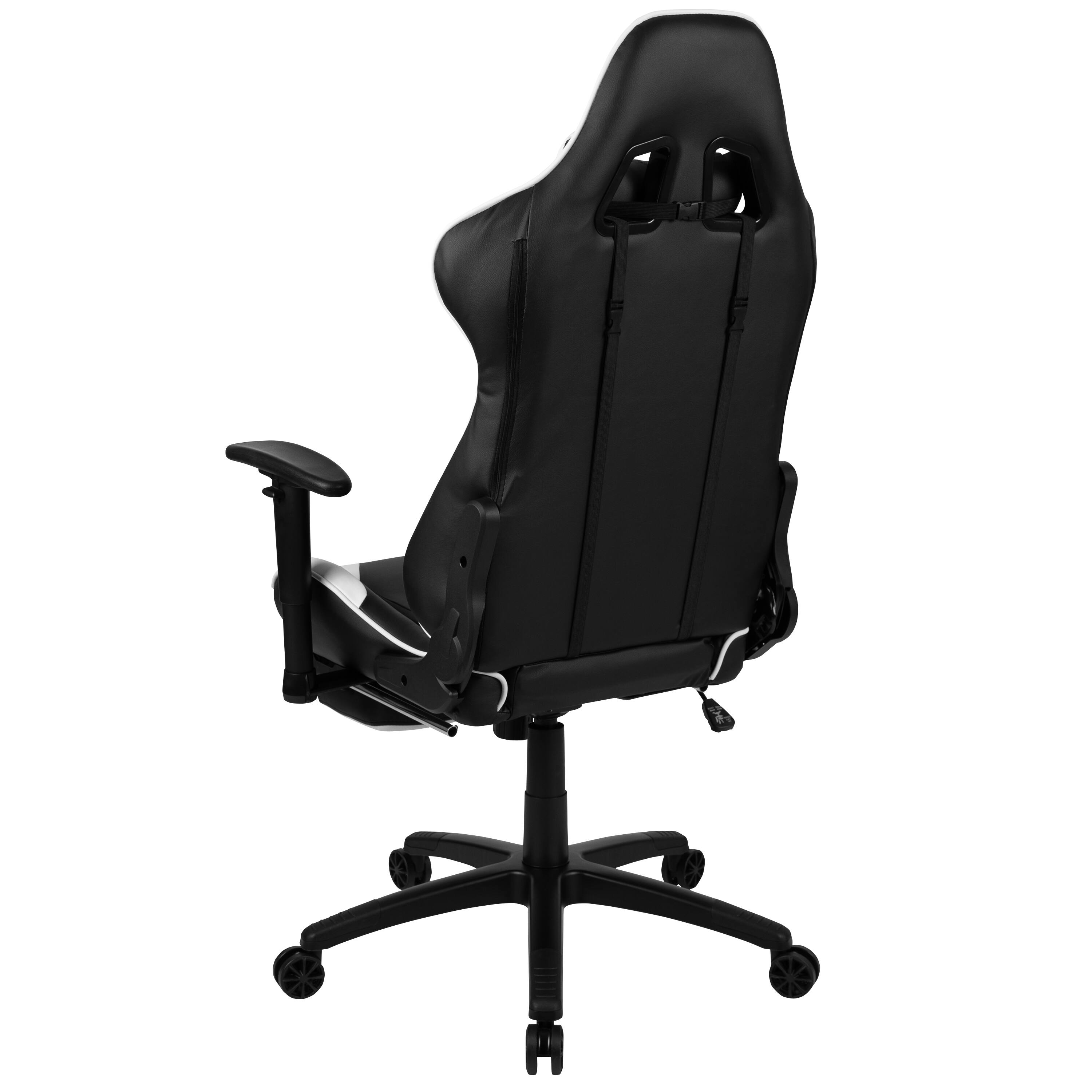 Alt View 5. Emma + Oliver - Z300 Gaming Racing Office Ergonomic PC Chair with Reclining Back and Footrest - Black.