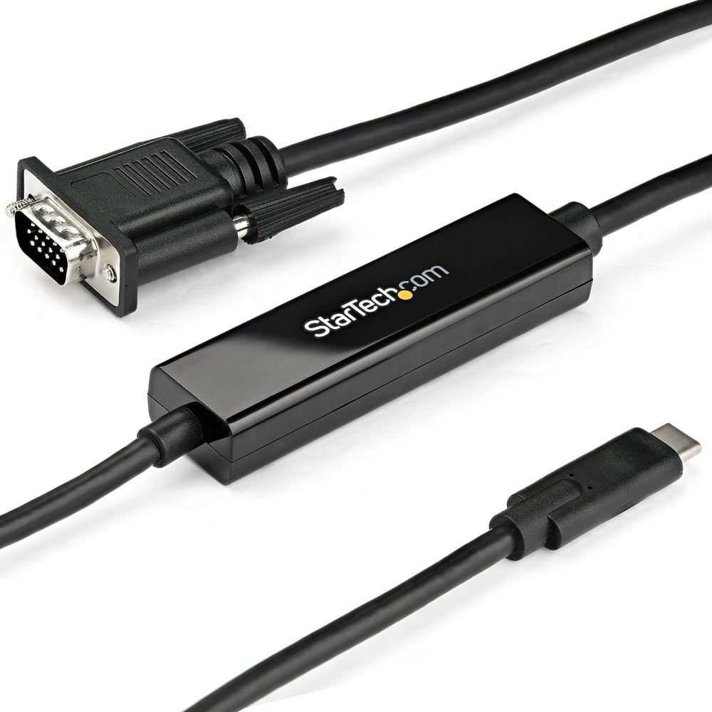 StarTech.com - 3ft/1m USB C to VGA Cable - 1920x1200/1080p USB Type C DP Alt Mode to VGA Video Monitor Adapter Cable