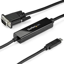 StarTech.com - 3ft/1m USB C to VGA Cable - 1920x1200/1080p USB Type C DP Alt Mode to VGA Video Monitor Adapter Cable