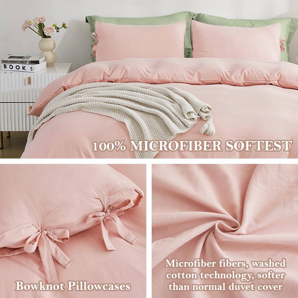 100% MICROFIBER SOFTEST

Bowknot Pillowcases

Microfiber fibers, washed cotton technology, softer than normal duvet cover