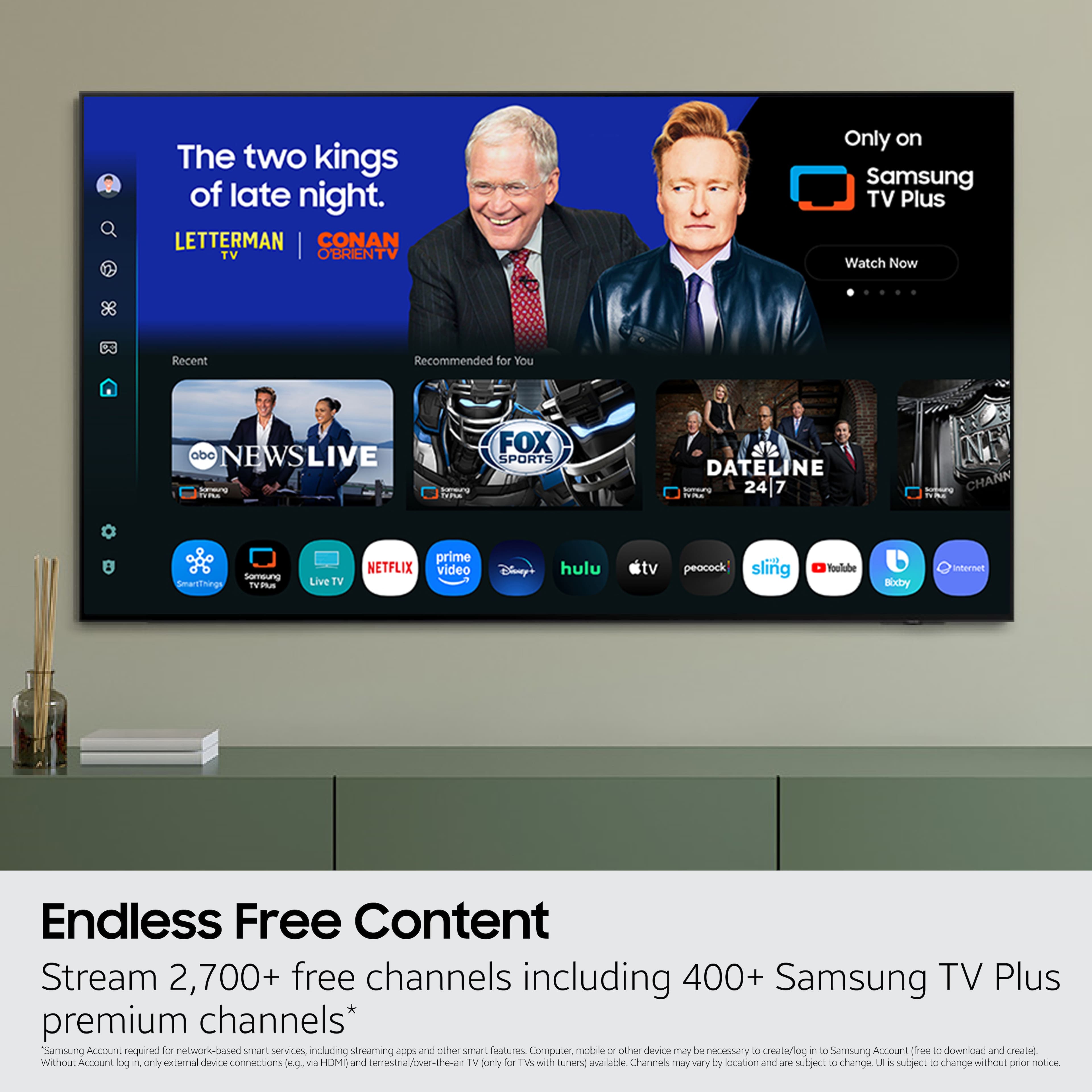Samsung 85" Class Neo QLED 4K QN70F Samsung Vision AI Mini LED Smart TV (2025) - QN85QN70FAFXZA display and camera view