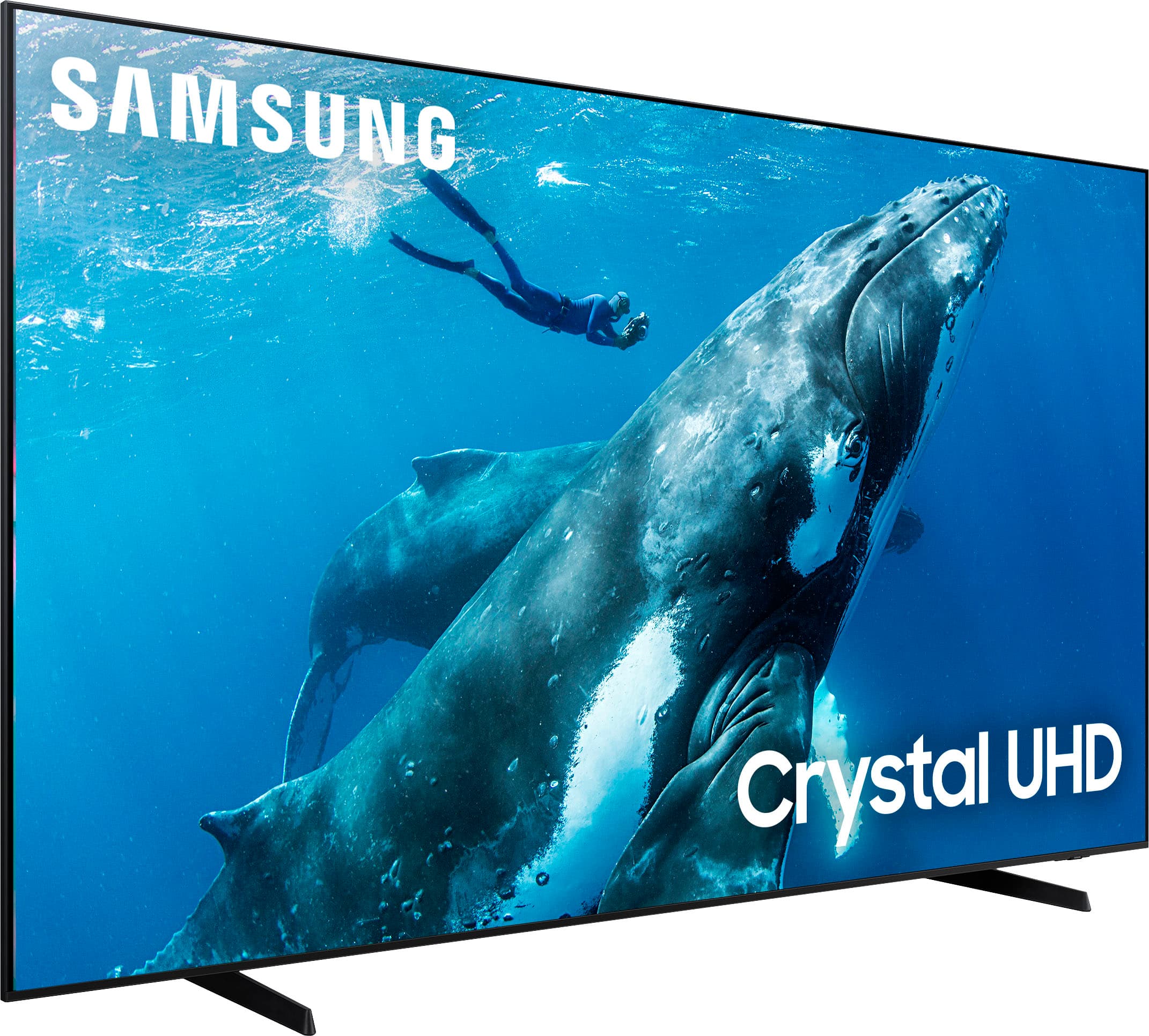 SAMSUNG 98" Class DU9000 Crystal UHD Smart TV UN98DU9000FXZA 2024 front and back view