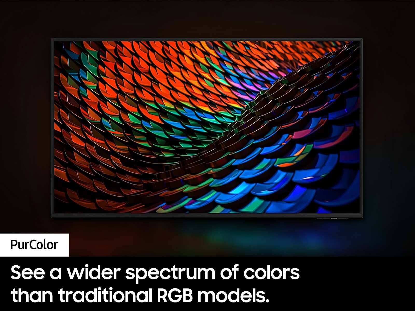 SAMSUNG 98" Class DU9000 Crystal UHD Smart TV UN98DU9000FXZA 2024 display and camera view