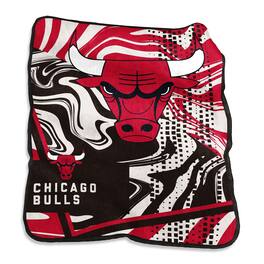 Logo Brands - Chicago Bulls 50" x 60" Swirl Raschel Throw Blanket - Multicolor