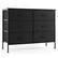 Front. Bestier - 6 Drawer 38.2 in.W Fabric Storage Tower Dresser Wooden Top for Kid Room, Closet, Entryway, Nursery - Black.