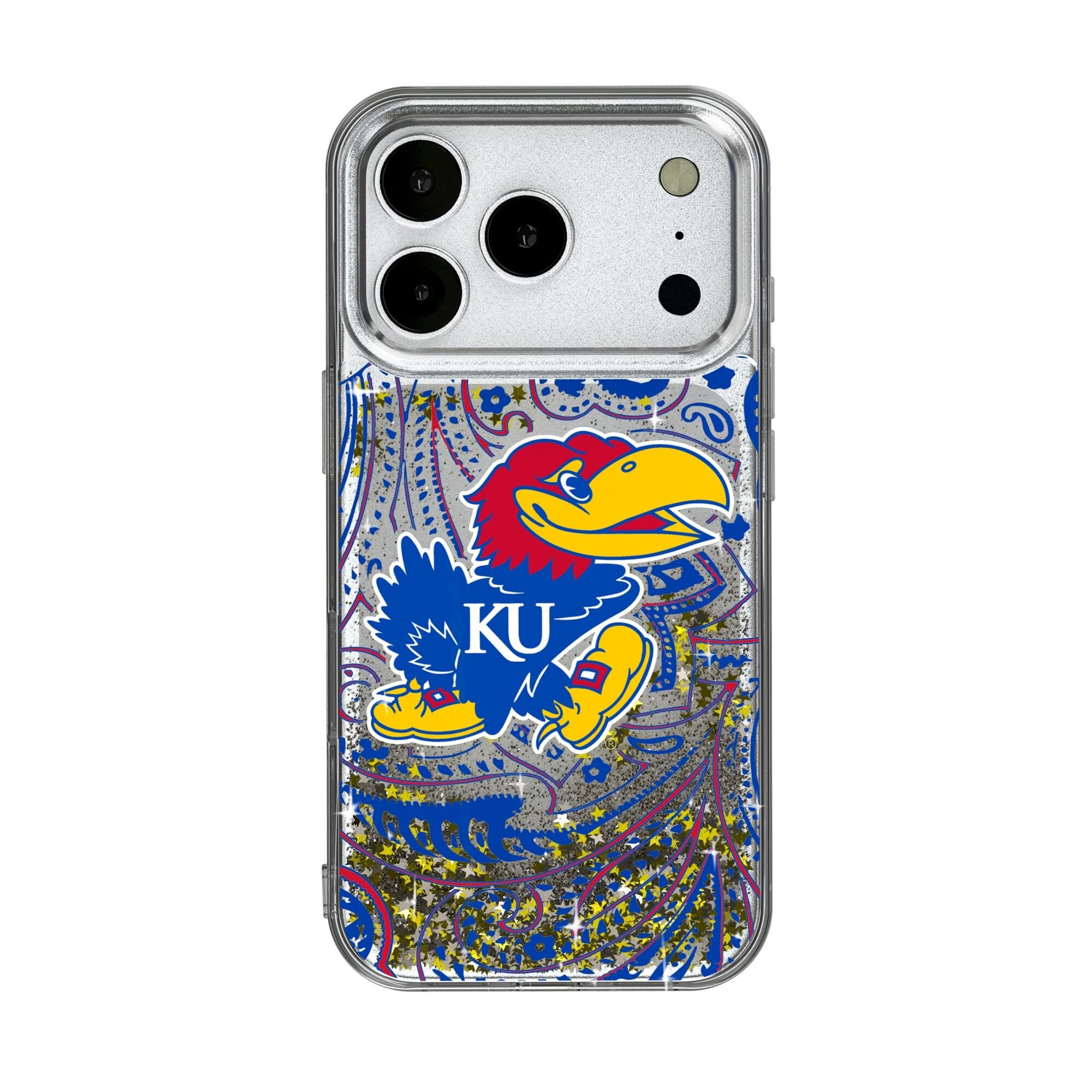 Keyscaper - NCAA - Kansas Jayhawks iPhone Glitter Paisley Design Case - 17 Pro - Multicolor price history on PriceWatchPro