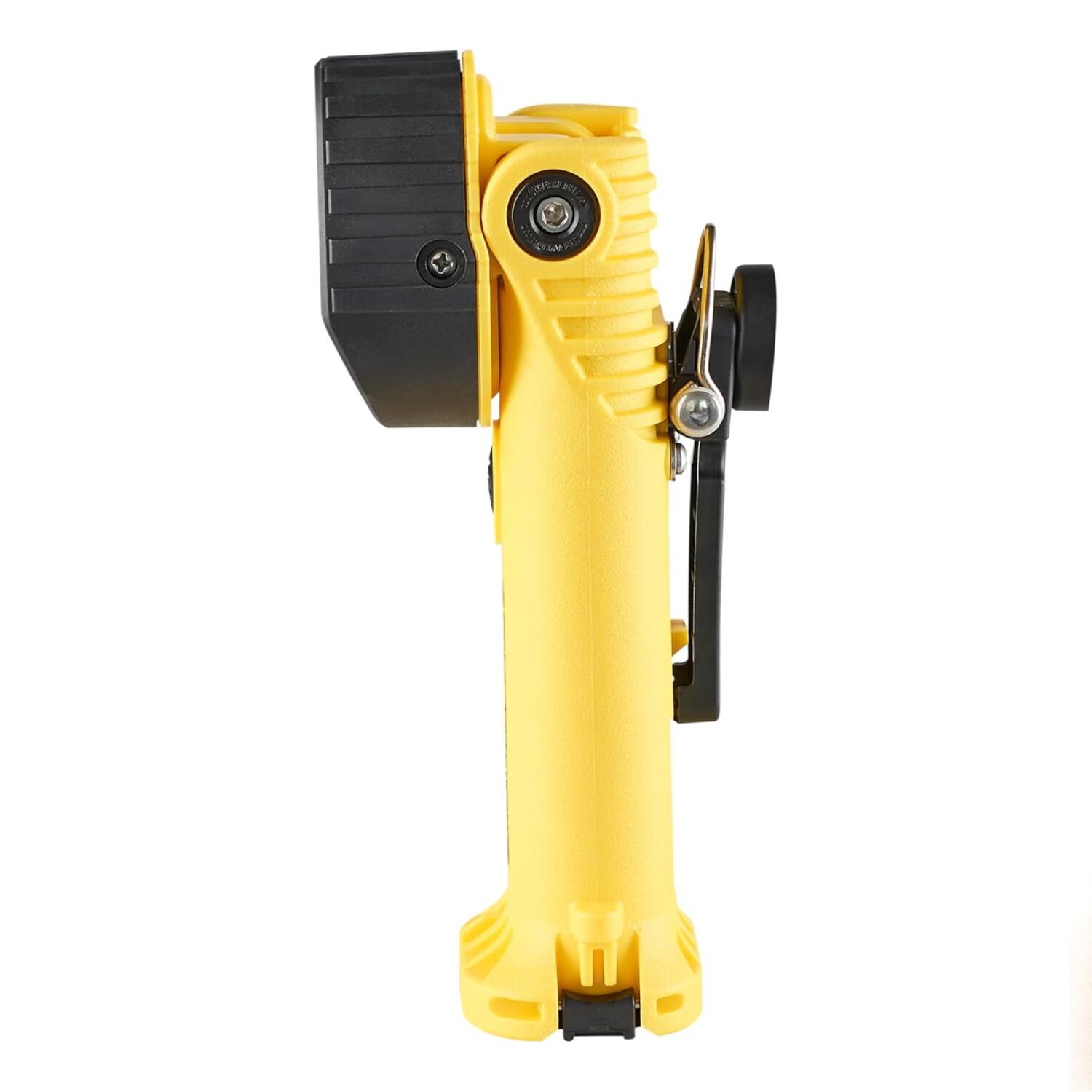 Left. Streamlight - Streamlight 91831 Survivor Pivot Rechargeable Dual Beam Right Angle Articulated Flashlight, Yellow - Yellow.