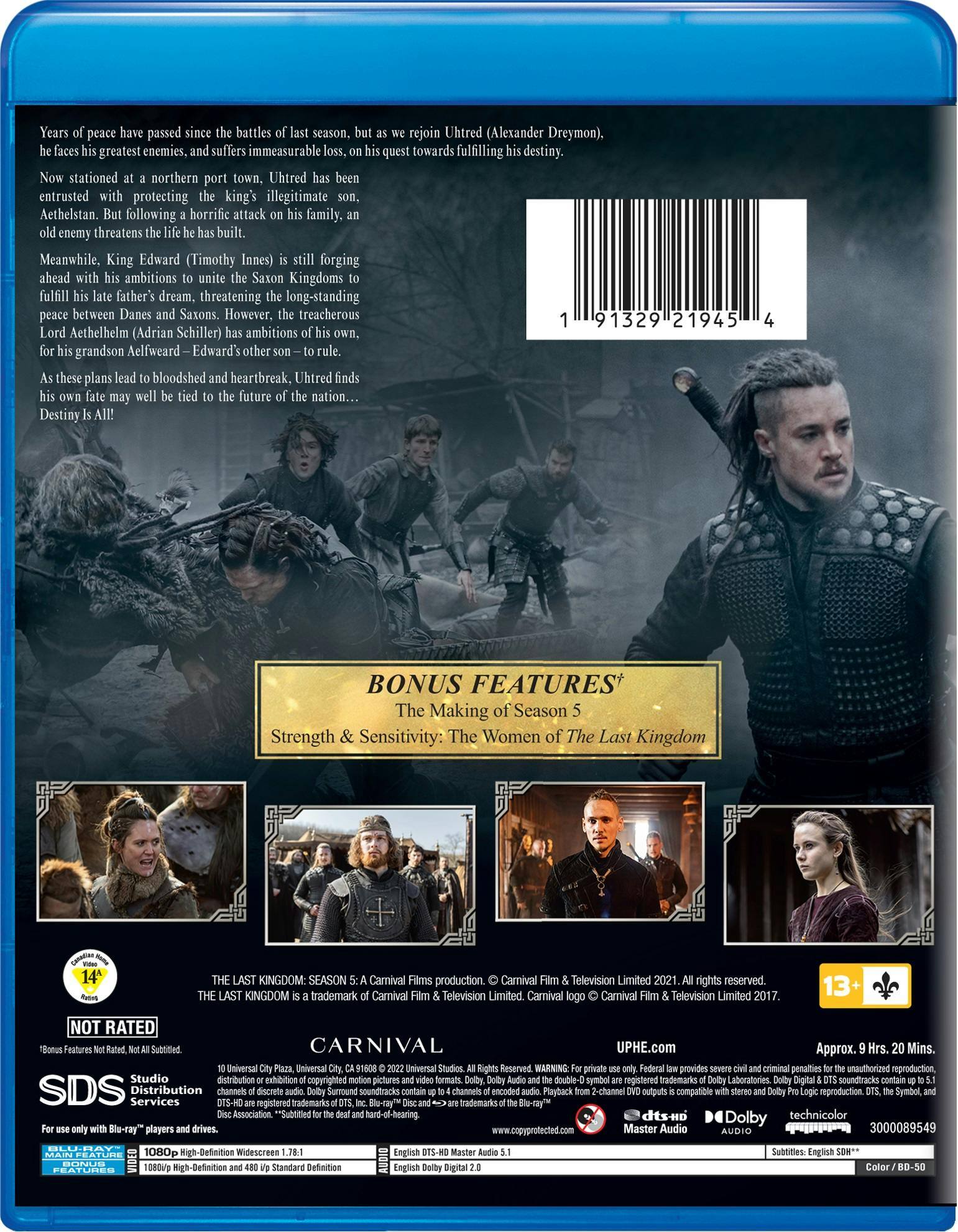 Back. The Last Kingdom: Season Five (Box Set) [Blu-ray].