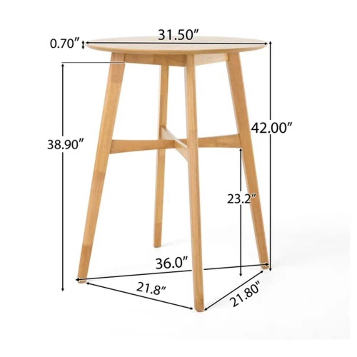0.70"  
31.50"  
38.90"  
42.00"  
23.2"  
36.0"  
21.8"  
21.80"