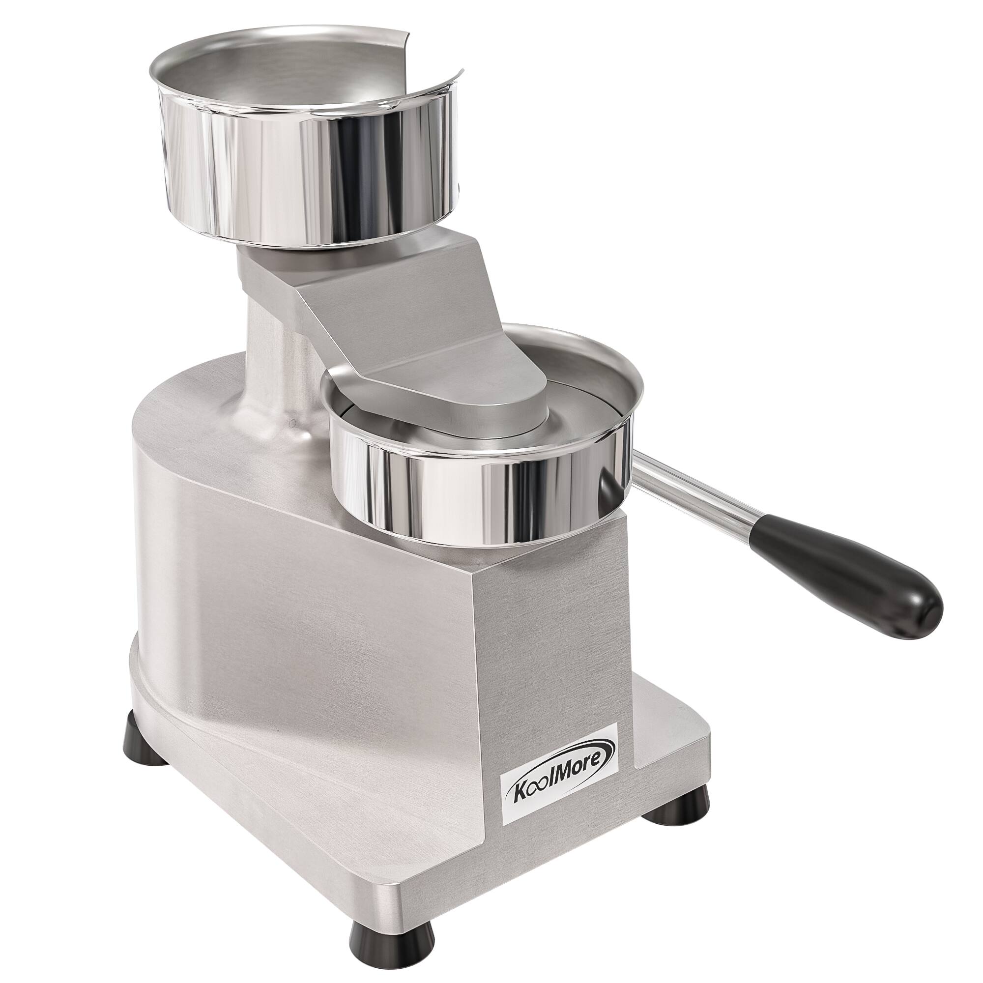 Alt View 1. Koolmore - 4 in. Heavy-Duty Hamburger Patty Molding Press with Handle, CHM-4. - Stainless Steel.