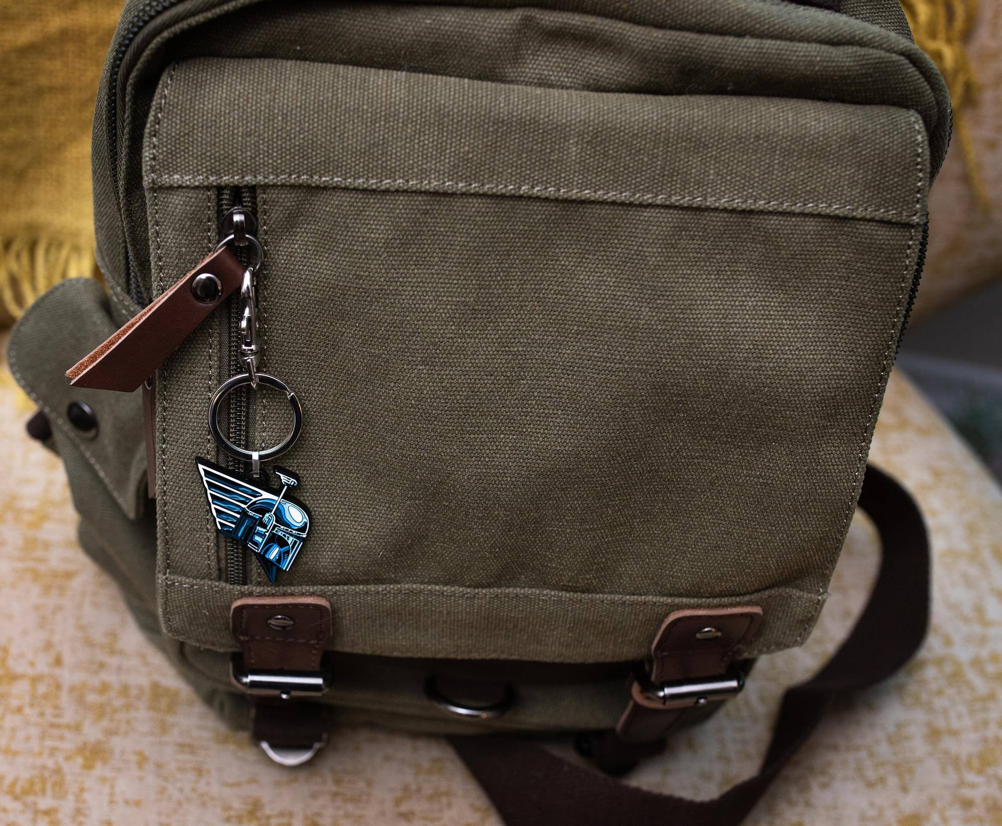 Alt View 3. SalesOne LLC - Star Wars: Book of Boba Fett Chrome Helmet Pendant Keychain | Toynk Exclusive - Silver.