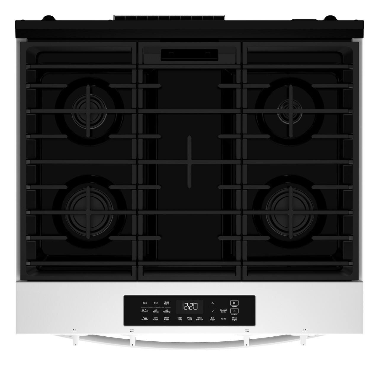 Alt View 9. Whirlpool - 5.0 Cu. Ft. Smart Freestanding Slide-In Gas Range with Air Cooking Technology and Steam Clean - White.